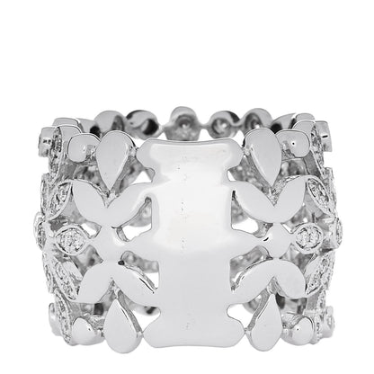 Parker & West by FASHIONPHILE 18K White Gold Diamond 1.23ctw Floral Ring  54 7 4 of 10