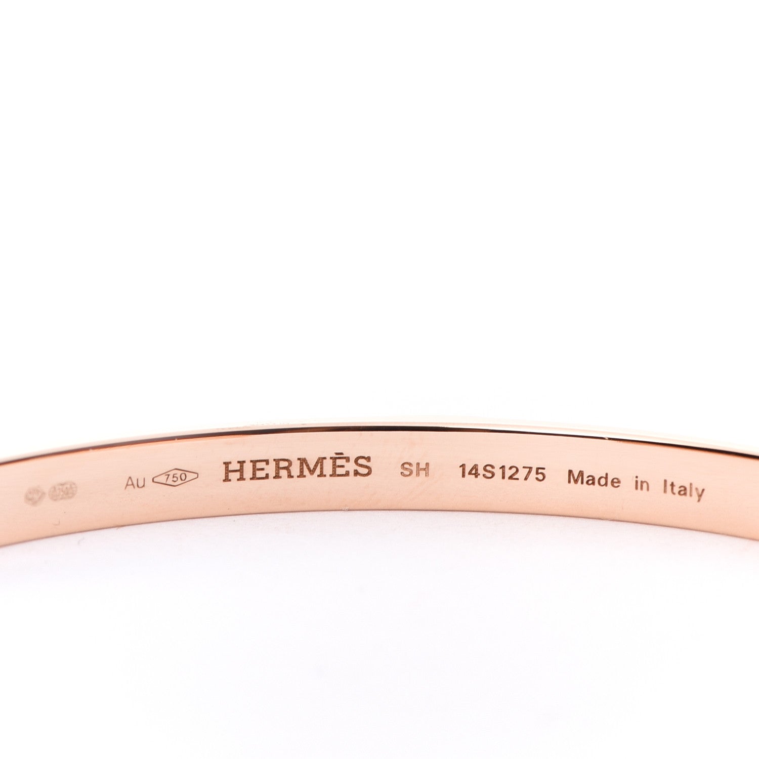 Hermes 18K Rose Gold Mini Clous Bracelet SH 4 of 5