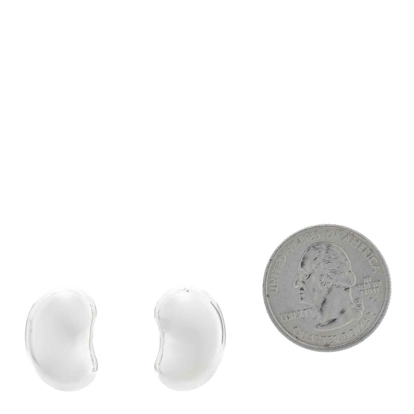 Sterling Silver 20mm Elsa Peretti Bean Clip-On Earrings