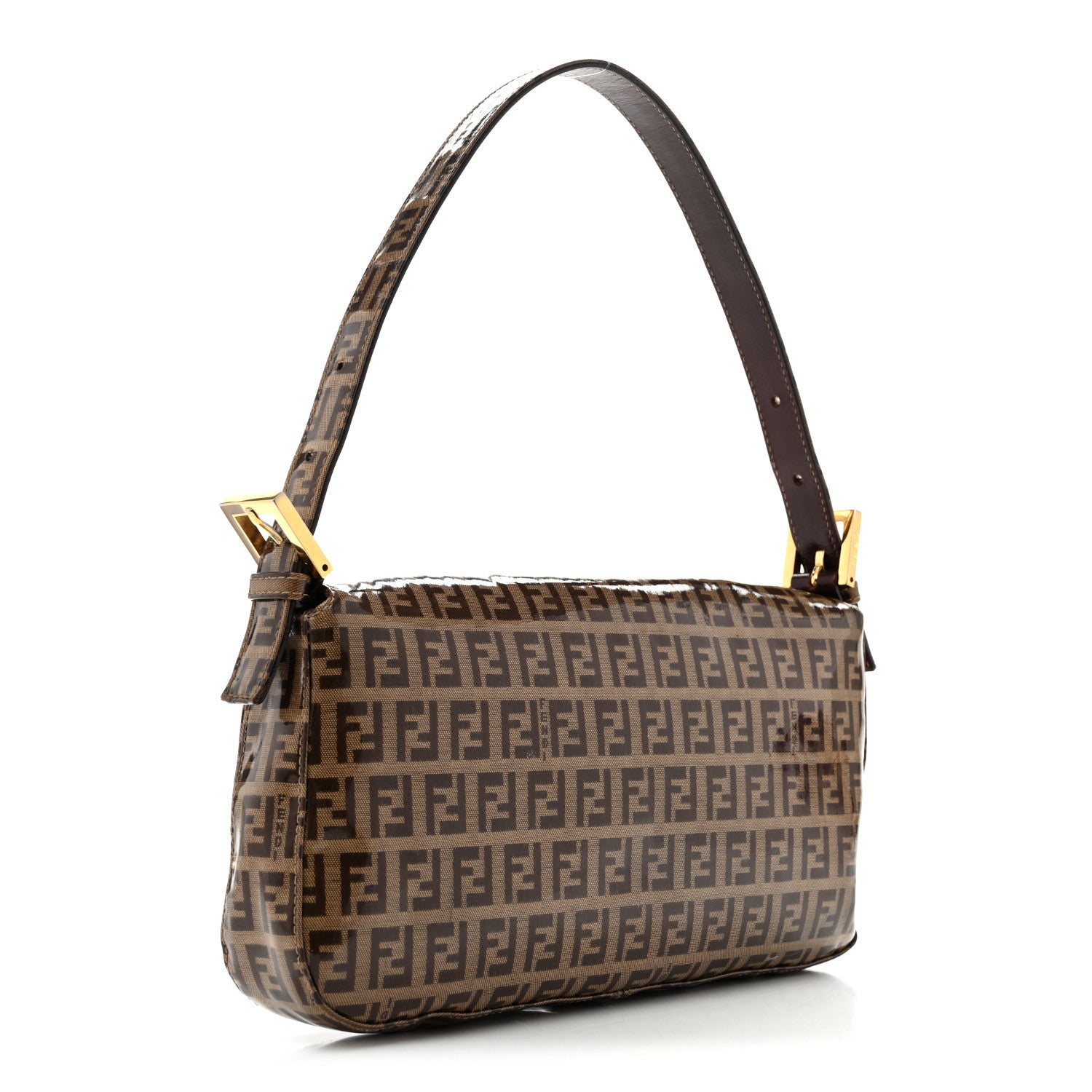 Fendi Vinyl Zucchino Baguette Tobacco 4 of 14