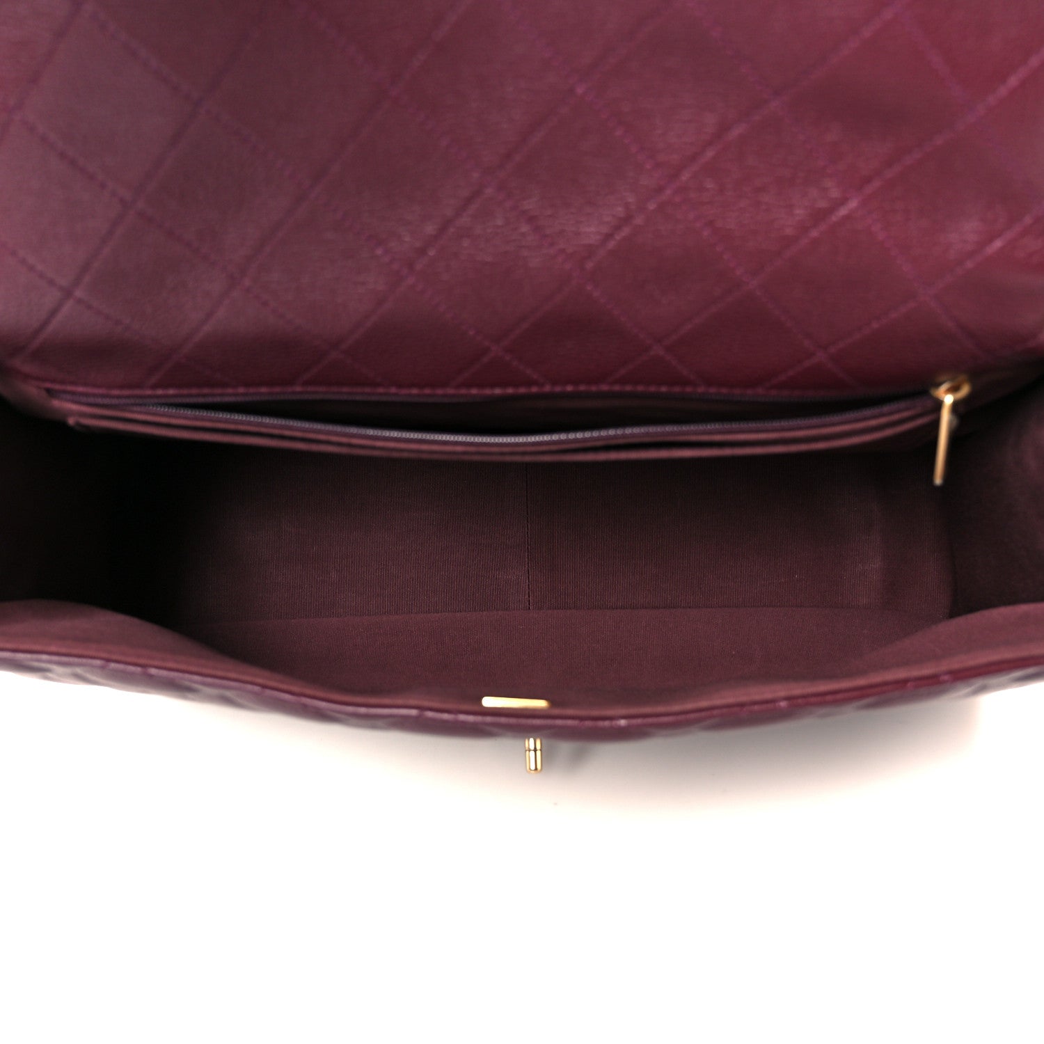 Chanel Grained Calfskin Quilted XXL Travel Flap Bag Burgundy 5 of 11