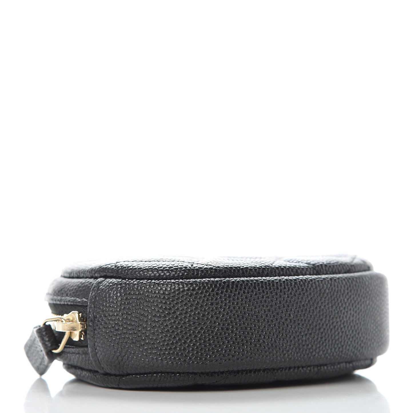 Caviar Quilted Zip Around Classic Coin Purse Black