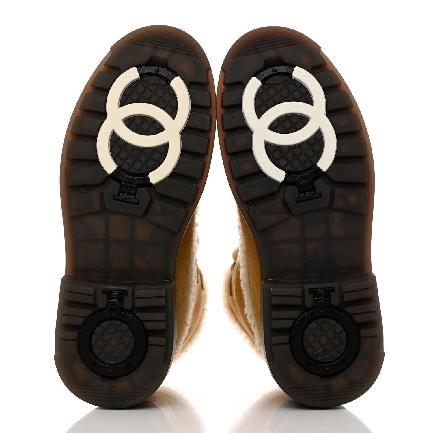 Chanel Suede Lace Up Snow Boots 36.5 Brown 5 of 9