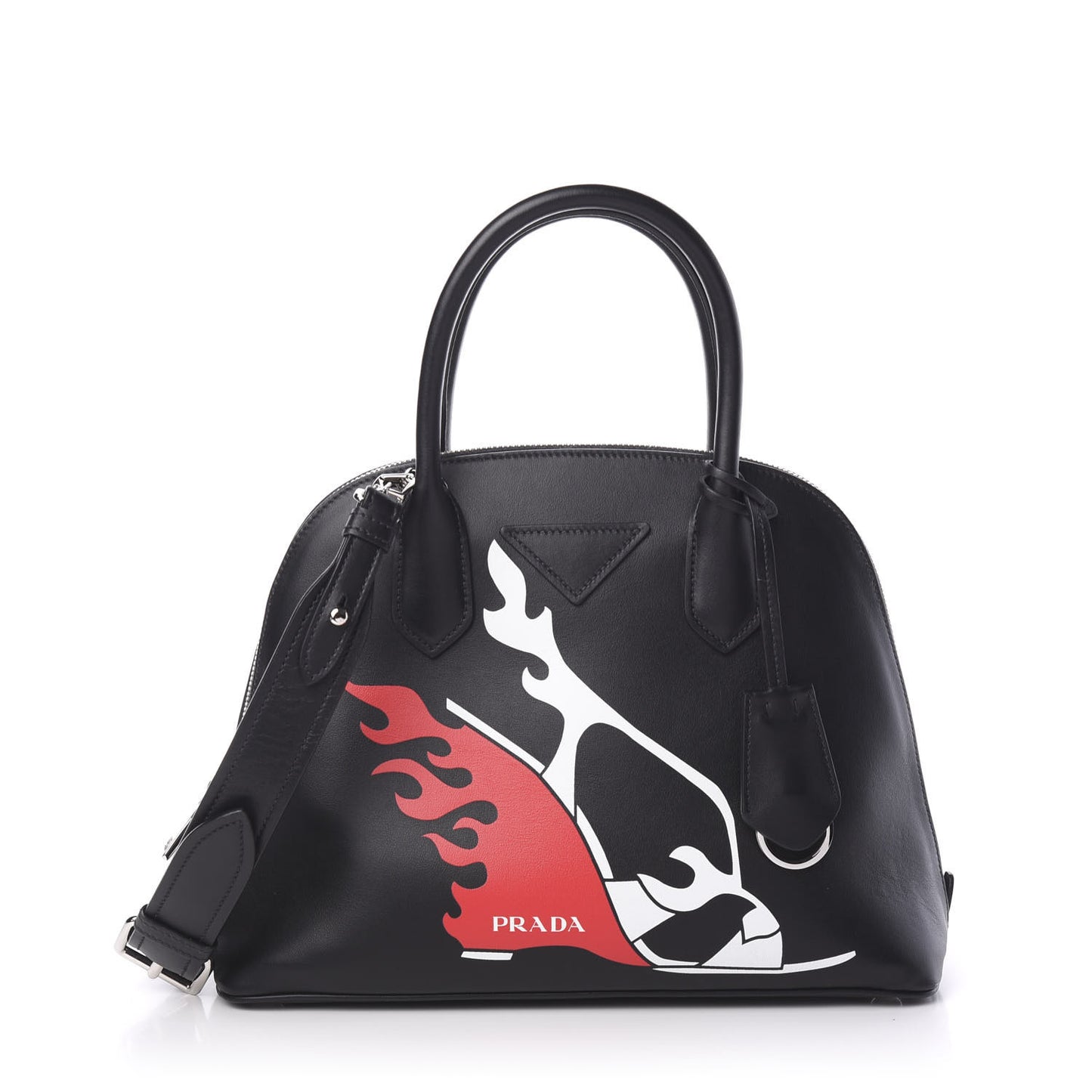 City Calfskin Flame Promenade Tote Black