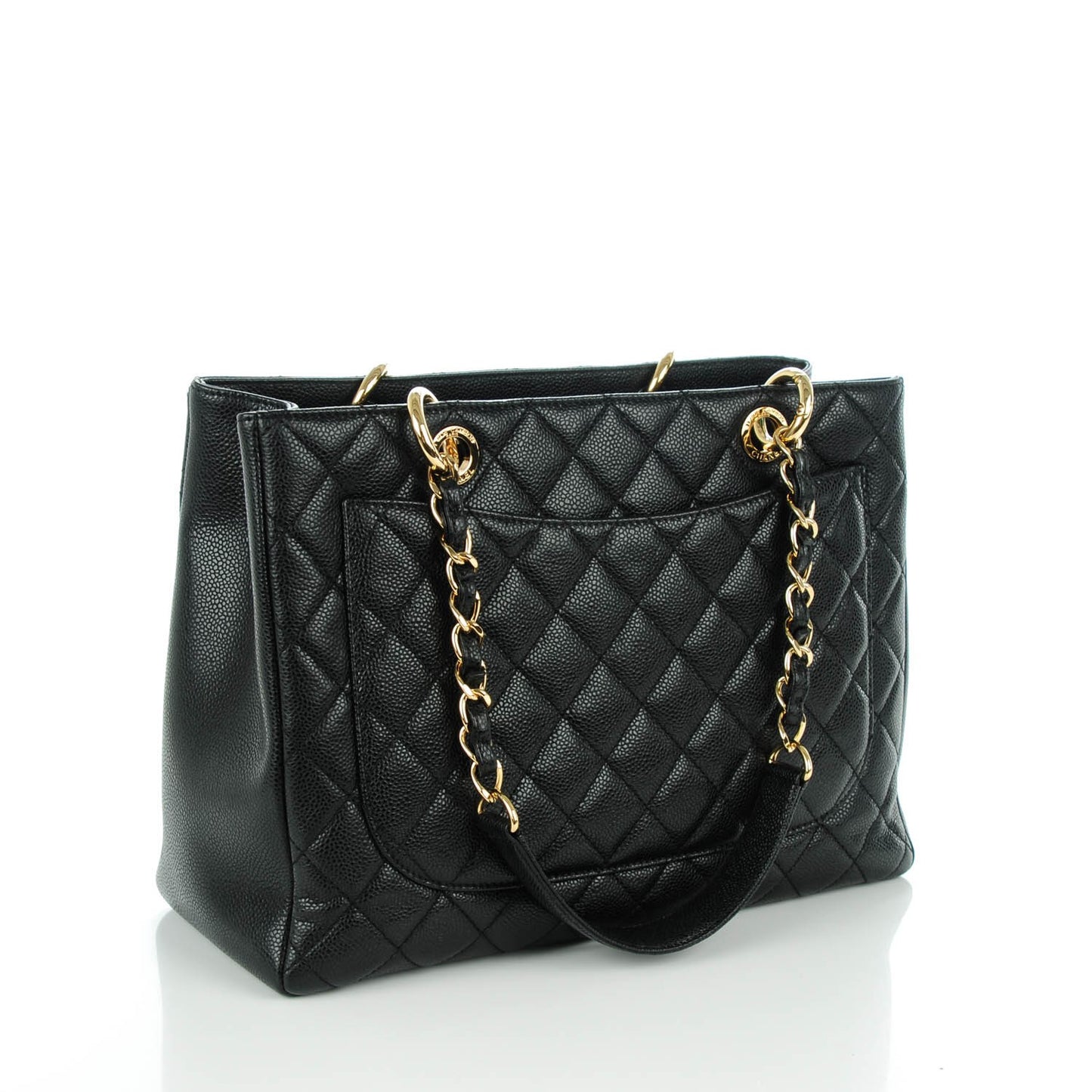 Caviar Quilted Grand Shopping Tote GST Black