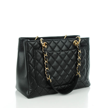 Chanel Caviar Quilted Grand Shopping Tote GST Black 3 of 7