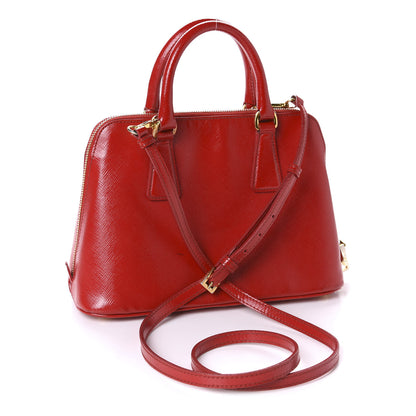 Prada Saffiano Vernice Mini Promenade Tote Rosso 4 of 20