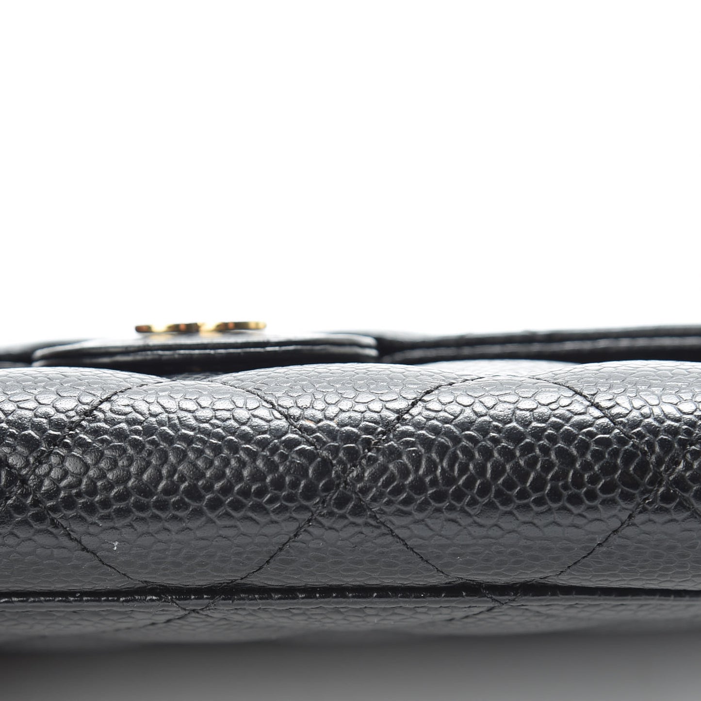 Caviar Quilted Large Flap Wallet Black