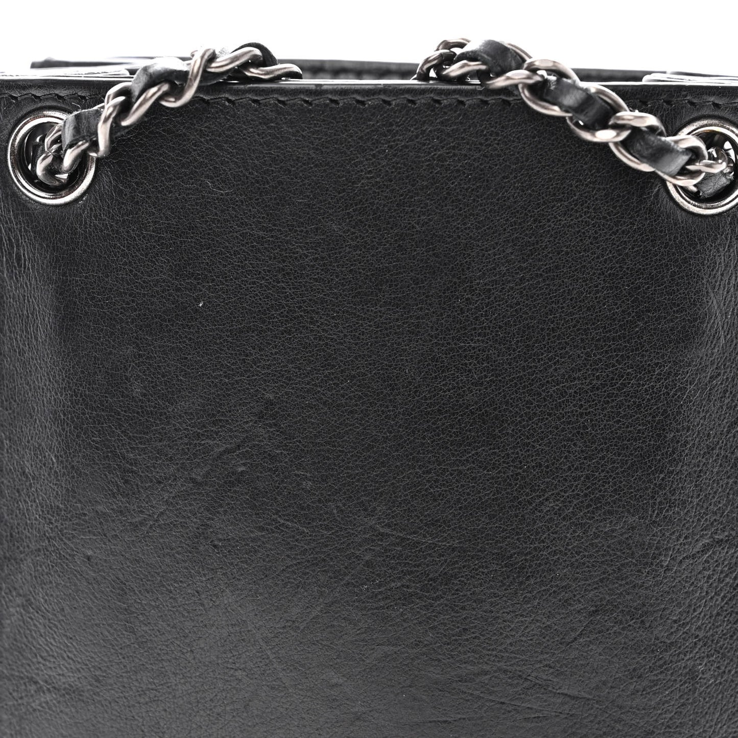 Calfskin CC Phone Holder Crossbody Black