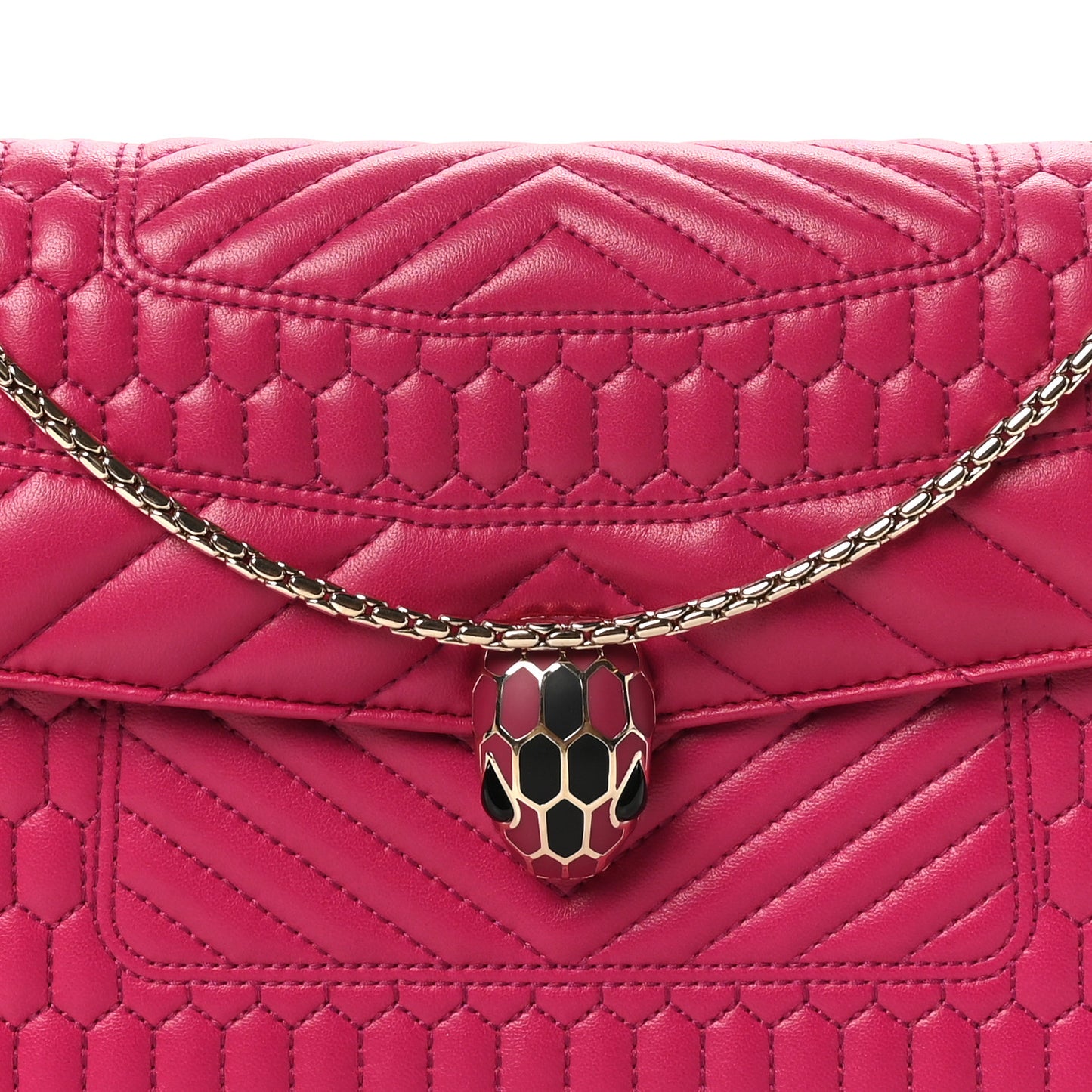 Nappa Quilted Serpenti Forever Shoulder Bag  Plum
