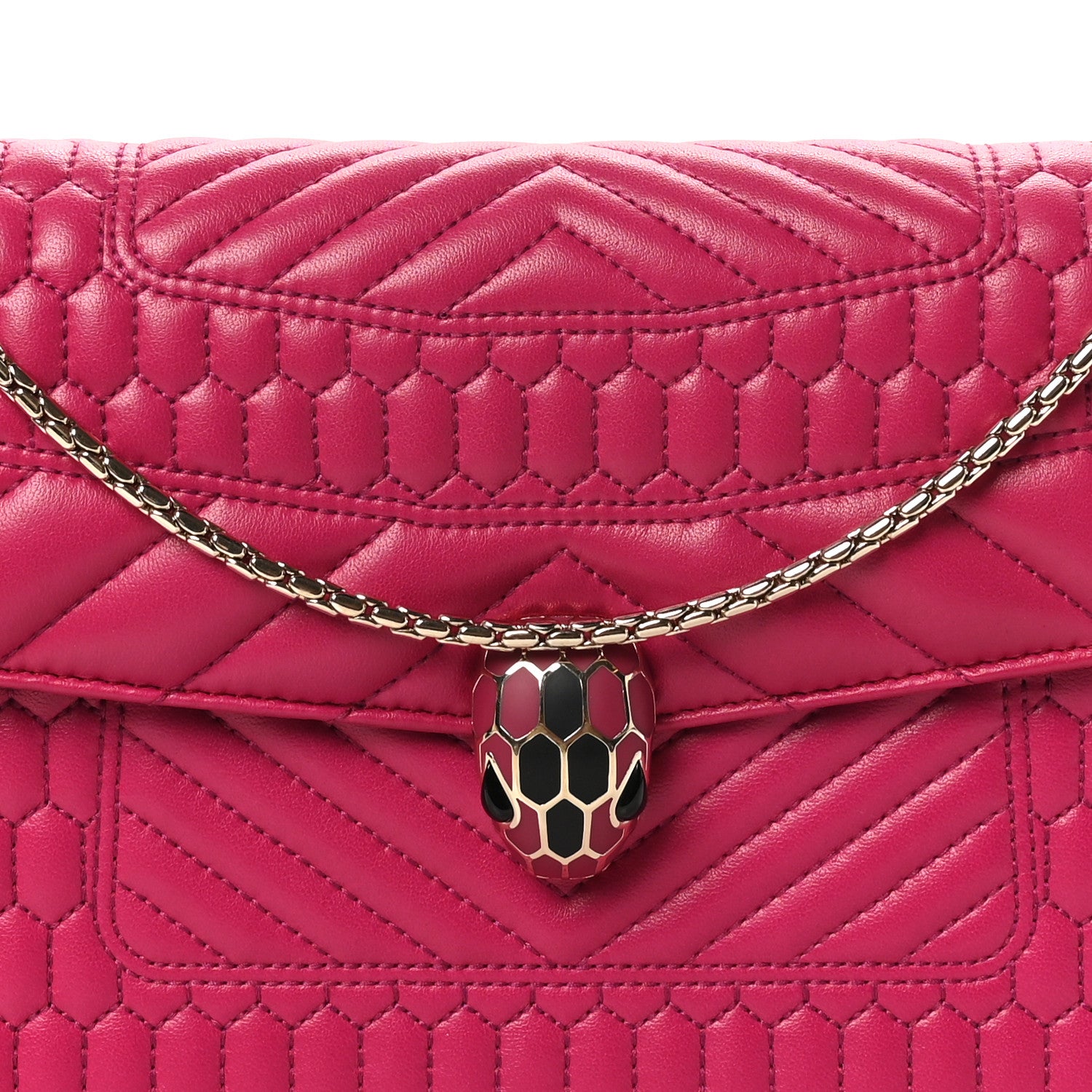 Bulgari Nappa Quilted Serpenti Forever Shoulder Bag  Plum 8 of 10