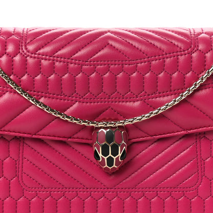Bulgari Nappa Quilted Serpenti Forever Shoulder Bag  Plum 8 of 10
