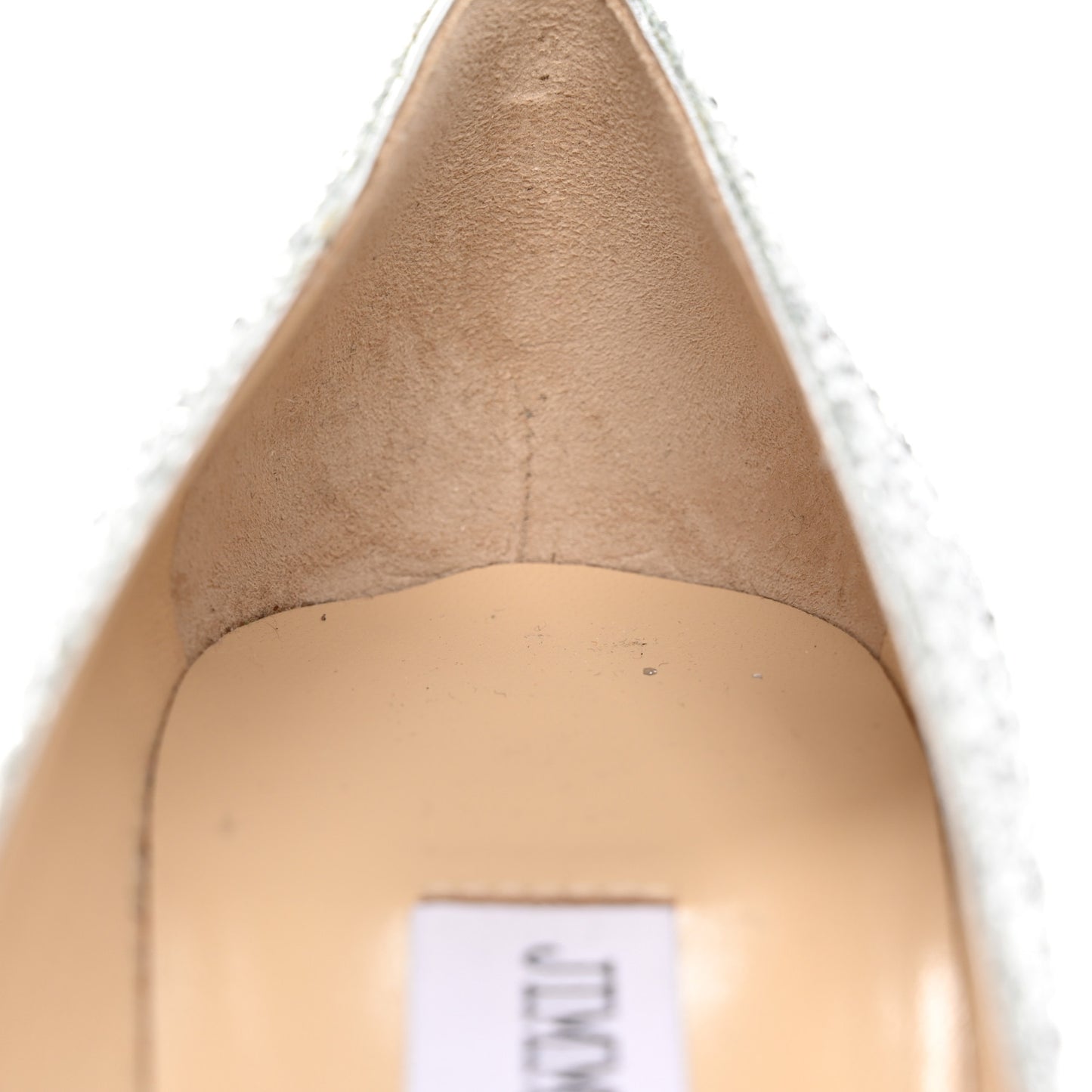 Coarse Glitter Fabric Pointy Toe Aza Pumps 36.5 Silver