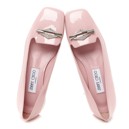 Jimmy Choo Patent Crystal Flats 37 Pink 2 of 8