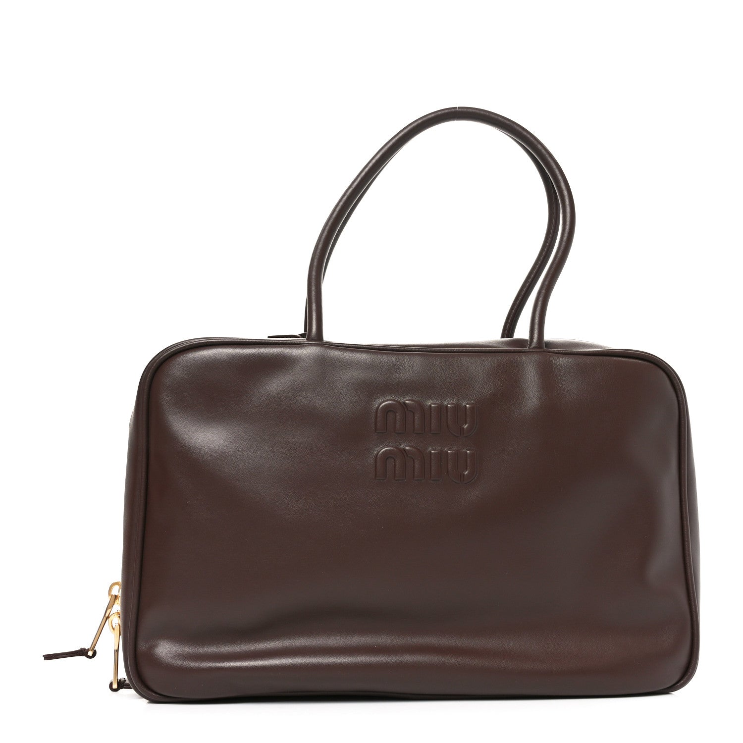 Miu Miu Soft Calf Softy Large Beau Top Handle Bag Radica 1 of 9