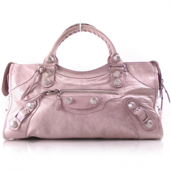 Agneau Giant 21 Silver Hardware Part Time Bois de Rose