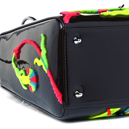 Christian Dior Patent Calfskin Medium Burcak Bingol Of Turkey Lady Dior Art Black Multicolor 5 of 9