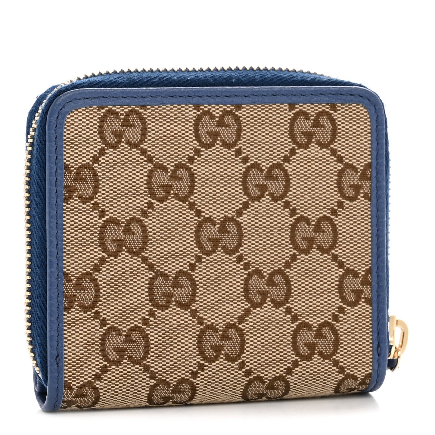 Monogram Dollar Calfskin Zip Around French Flap Wallet Beige Ebony Caspian