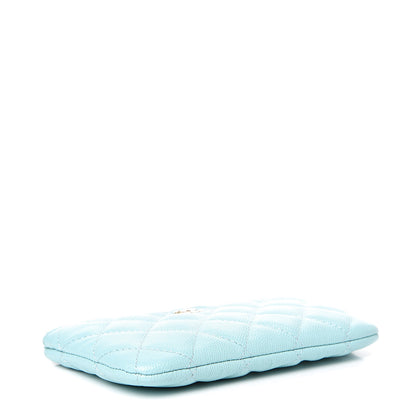 Chanel Caviar Quilted Small Cosmetic Case Light Blue 3 of 8