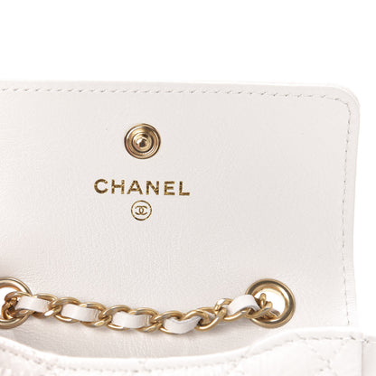 Chanel Shiny Aged Calfskin Quilted Waist Belt Bag White 6 of 11