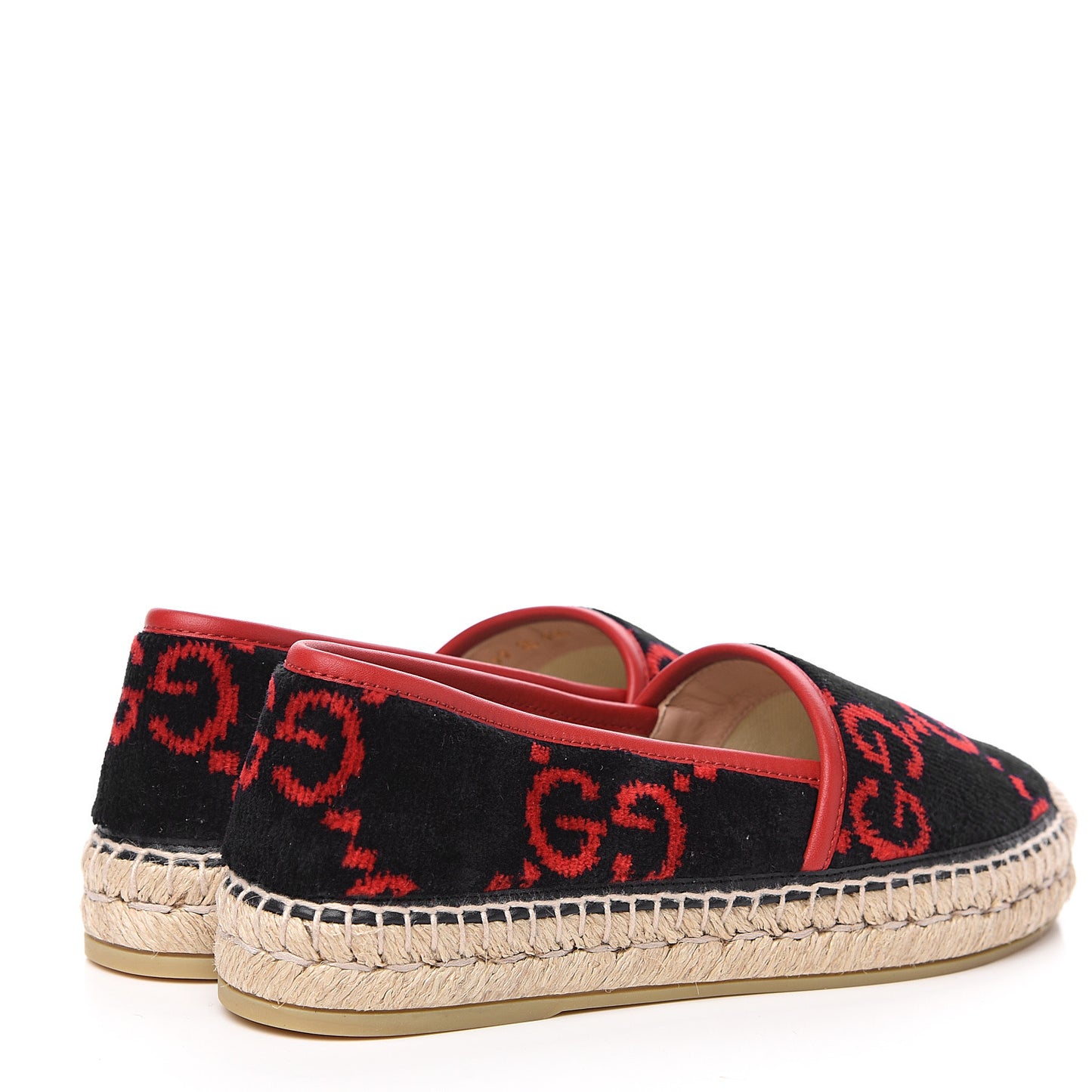 Terry Cloth GG Monogram Espadrilles 35 Blue Red