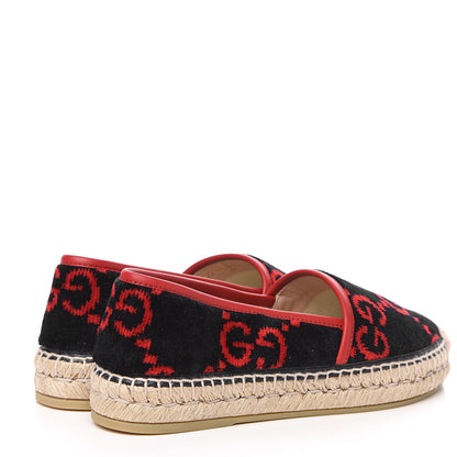 Gucci Terry Cloth GG Monogram Espadrilles 35 Blue Red 4 of 9