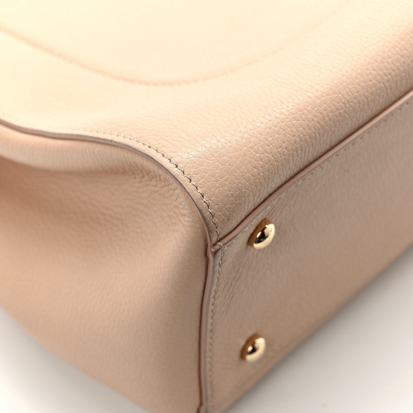 Grained Calfskin Small Neo Executive Shopper Tote Beige