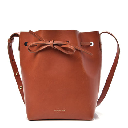 Mansur Gavriel Calfskin Mini Bucket Bag Saddle 1 of 13
