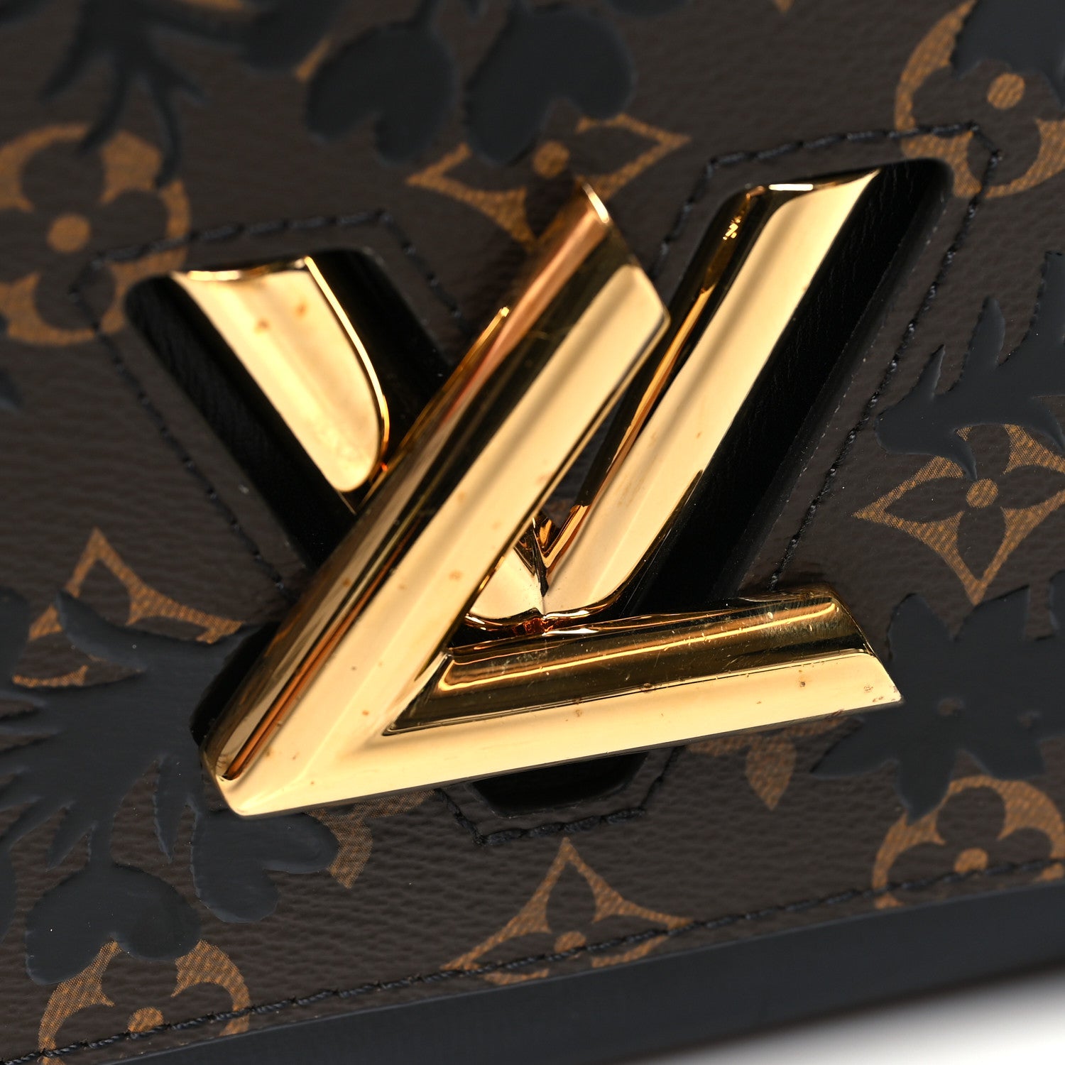 Louis Vuitton Calfskin Monogram Blossom Twist MM Black 11 of 11