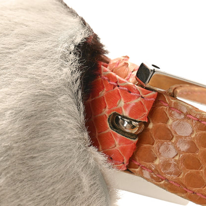Fendi Calf Hair Snakeskin Baguette Black White Multicolor 14 of 14