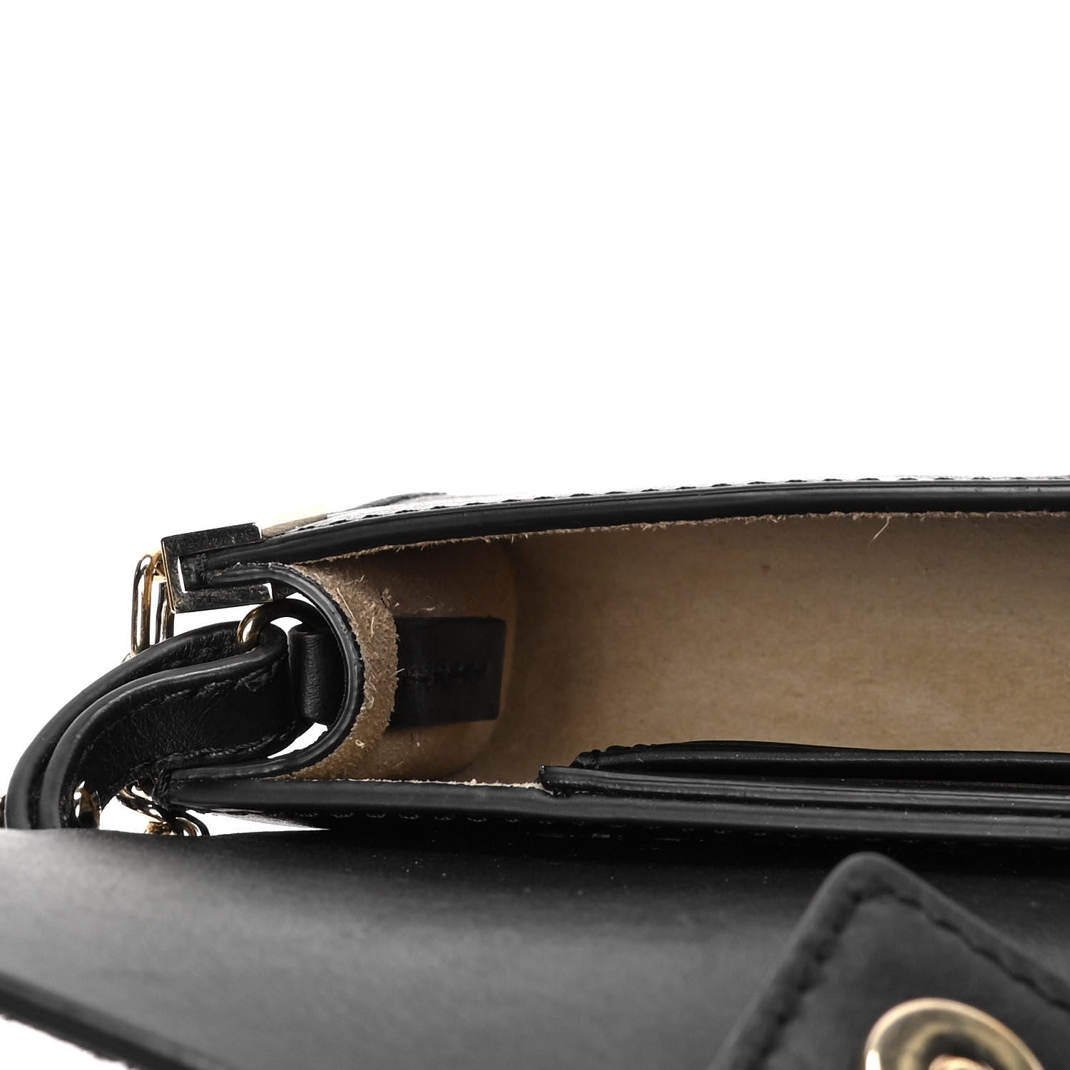 Chloe Suede Calfskin Mini Faye Shoulder Bag Black 3 of 5