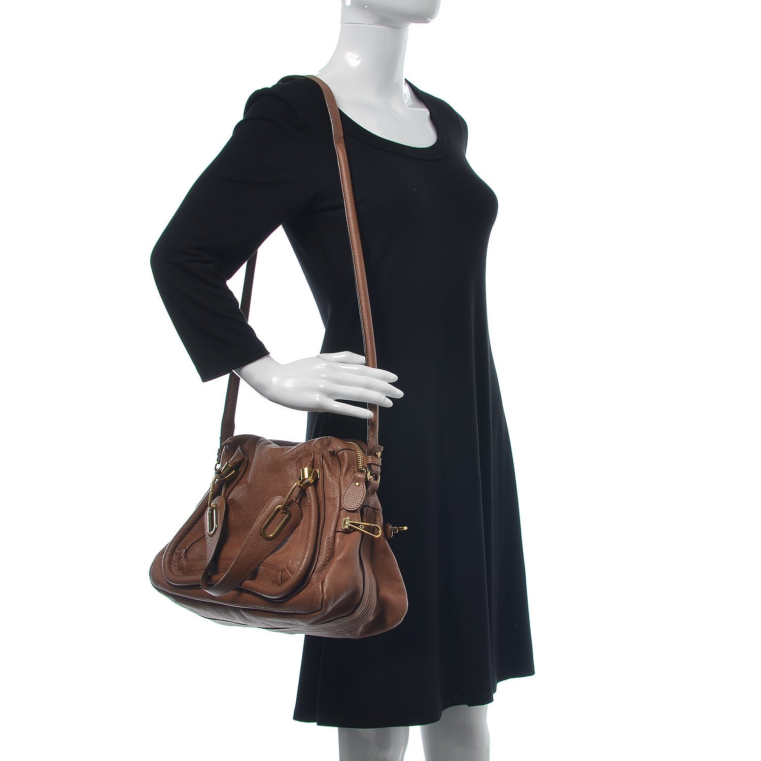 Chloe Calfskin Medium Paraty Speculoos Brown 2 of 9