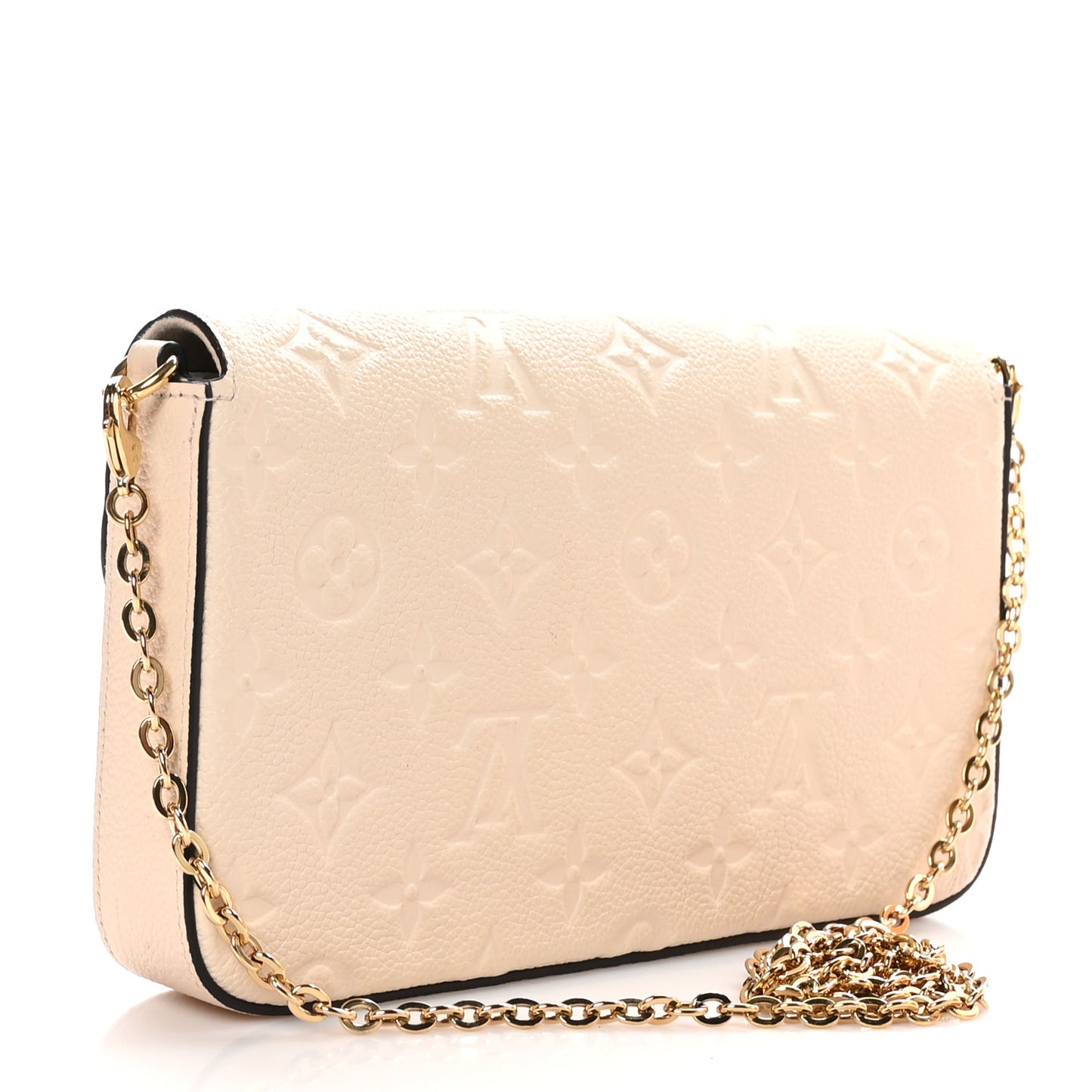 Empreinte Pochette Felicie Chain Wallet Cream