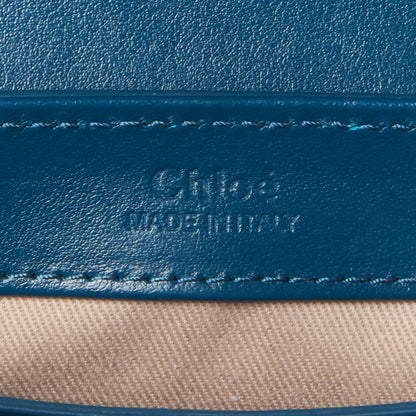 Chloe Shiny Calfskin Suede Mini C Double Carry Blue 7 of 7