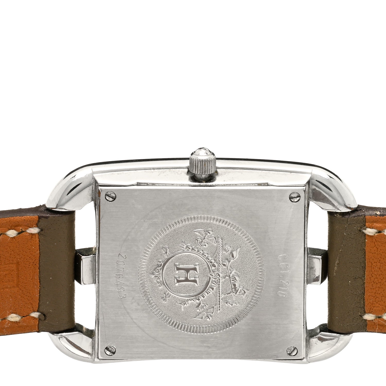 Hermes Stainless Steel Swift 23mm Cape Cod Double Tour Quartz Watch Etoupe 4 of 4