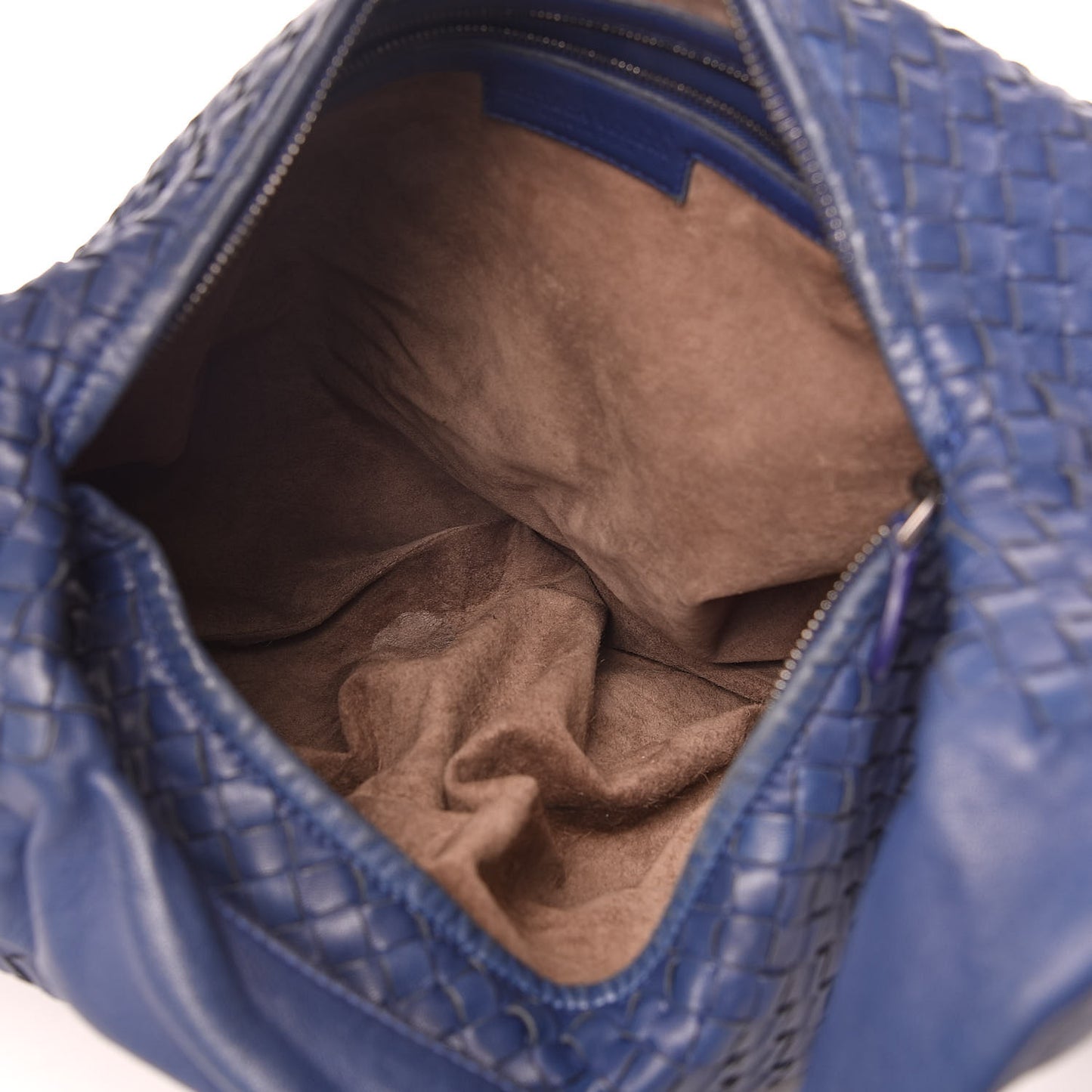 Nappa Intrecciato Large Belly Veneta Hobo Sapphire