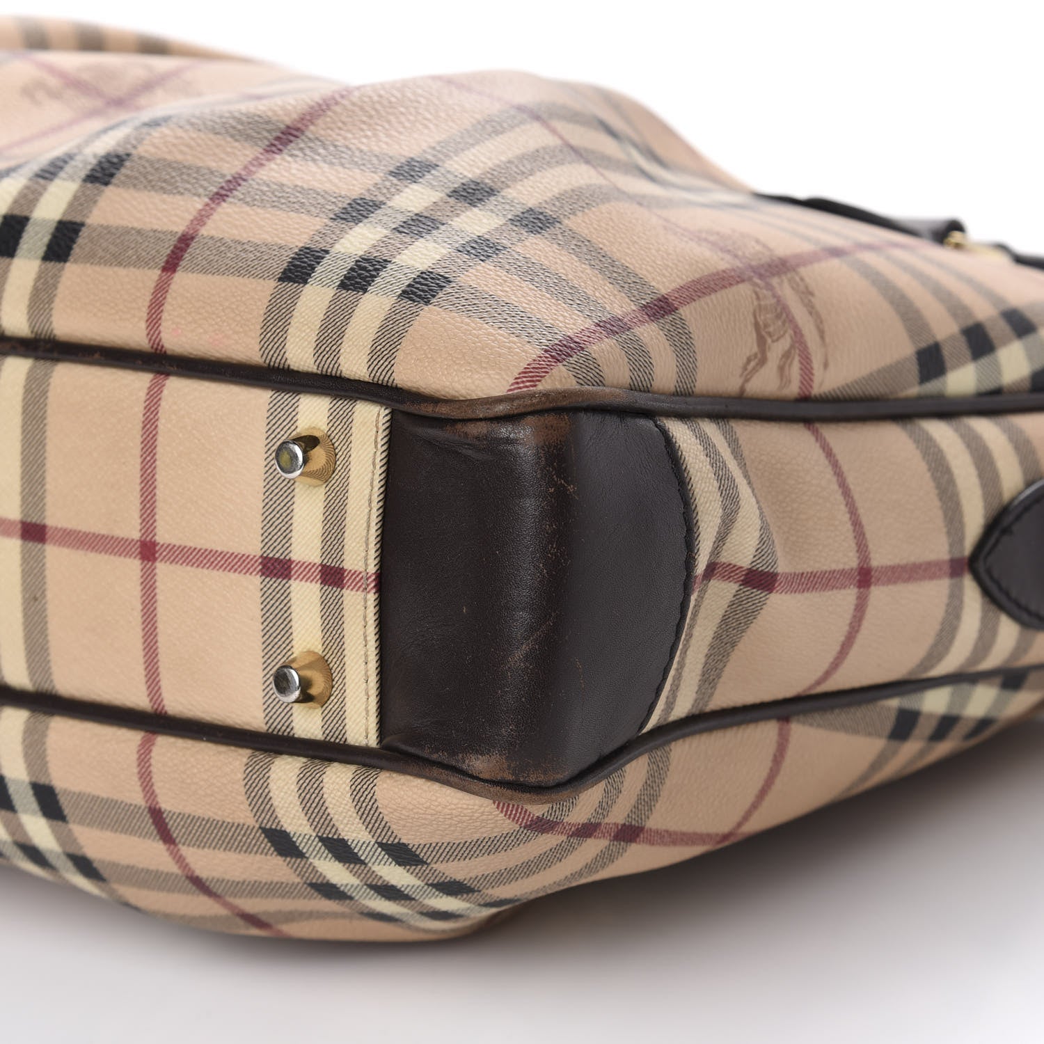 Burberry Haymarket Check Shoulder Bag Chocolate 7 of 12