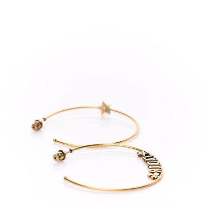 Christian Dior Metal J'Adior Hoop Earrings Aged Gold 4 of 4