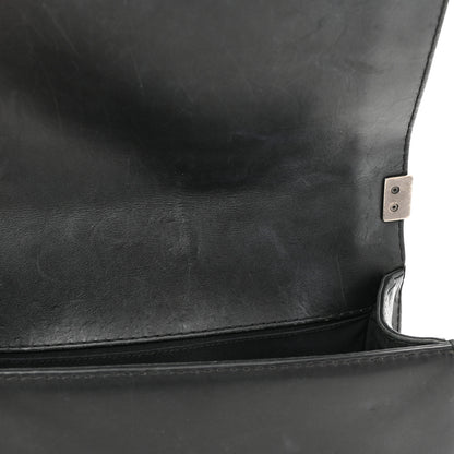 Chanel Calfskin Quilted Double Stitch New Medium Boy Flap Black 14 of 16
