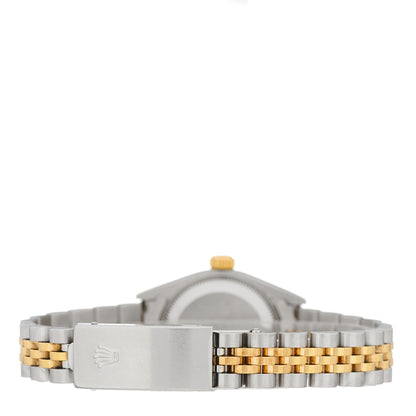 Rolex Stainless Steel 18K Yellow Gold Diamond 26mm Oyster Perpetual Datejust Watch Black 79173 3 of 4