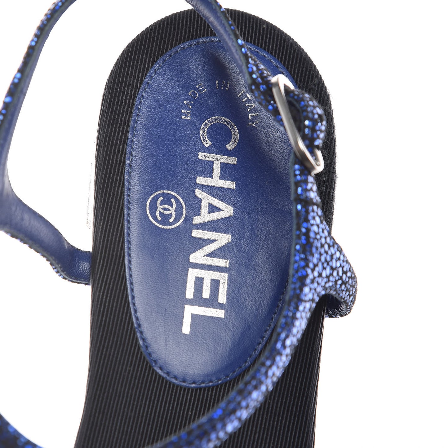 Glitter CC Thong Sandals 39.5 Dark Blue
