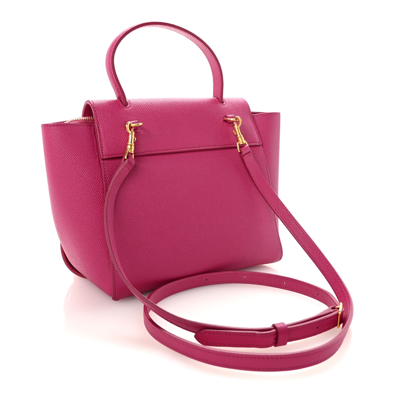Celine Grained Calfskin Nano Belt Bag Raspberry 3 of 10