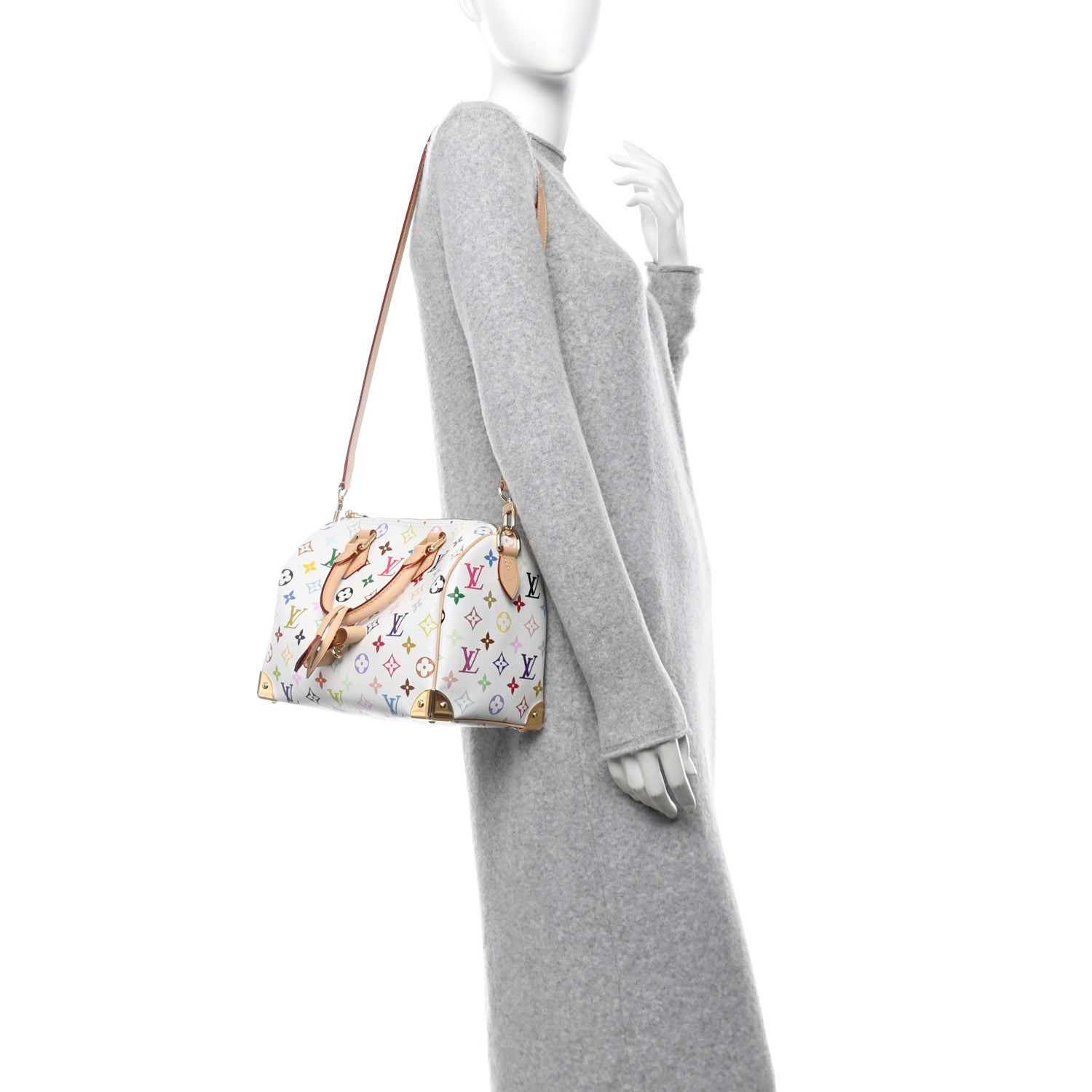 Louis Vuitton LV X TM Monogram Multicolor Speedy Bandouliere 25 White 2 of 9