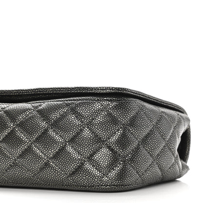 Chanel Metallic Caviar Medium Timeless CC Flap Dark Silver 10 of 12