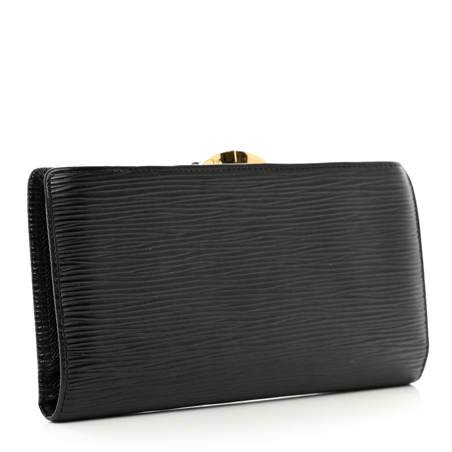 Louis Vuitton Epi Viennois Continental French Purse Wallet Black 3 of 12