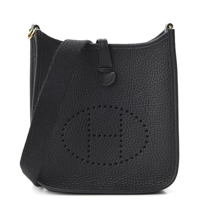 Hermes Taurillon Clemence Evelyne TPM Black 1 of 9