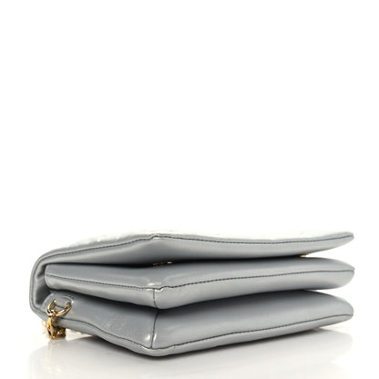 Louis Vuitton Metallic Lambskin Embossed Monogram Pochette Coussin Silver 3 of 8