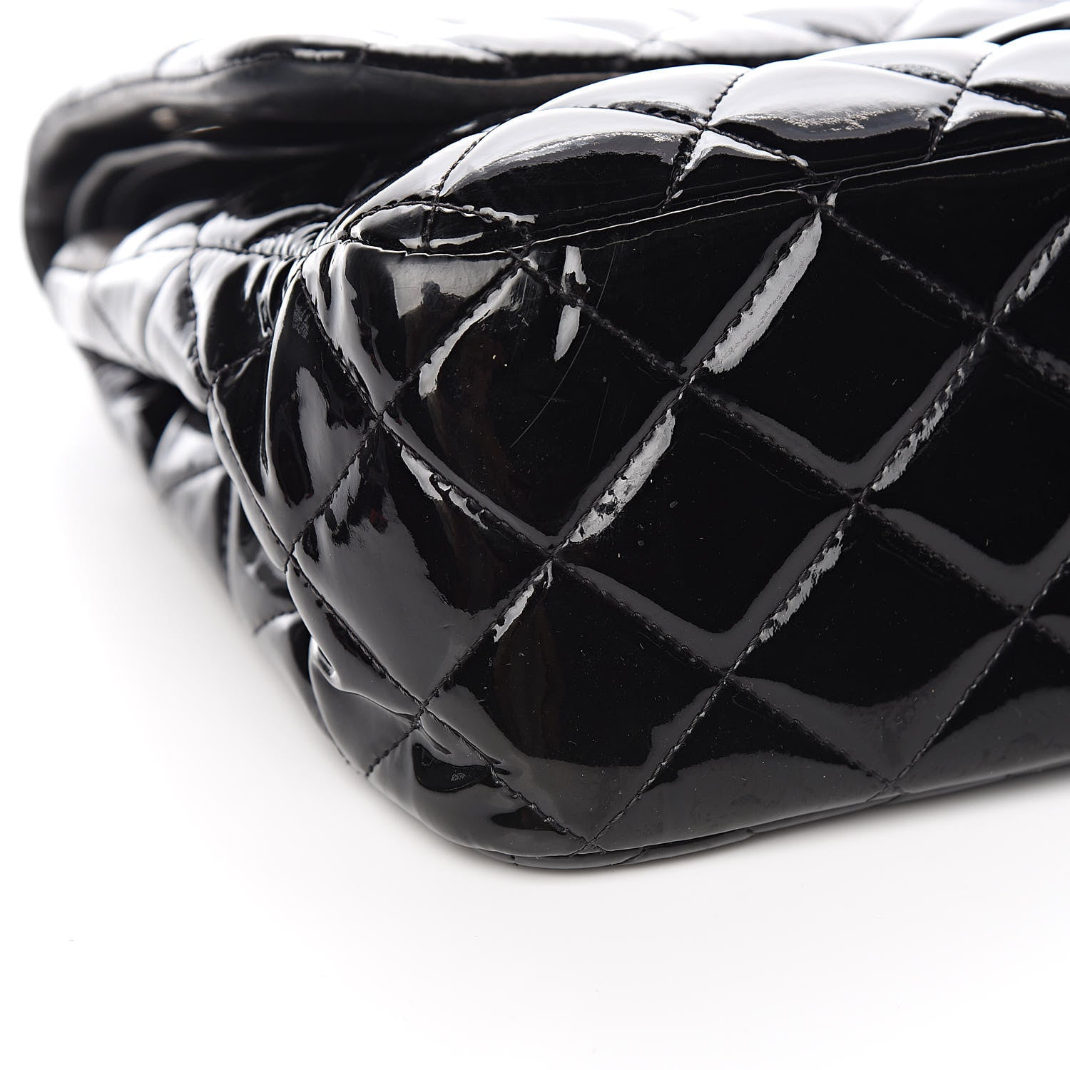 Chanel Patent Quilted Jumbo Double Flap Black 10 of 18
