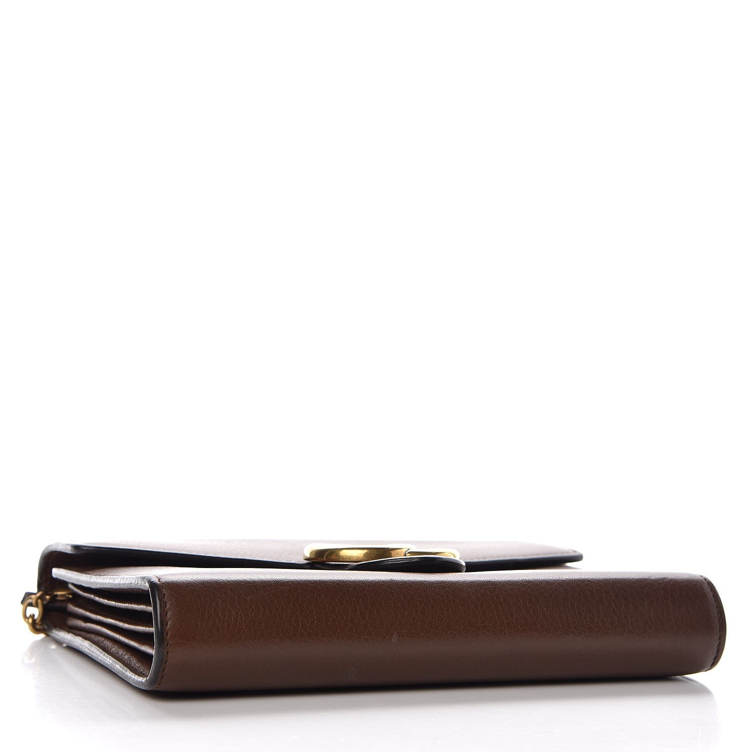 Gucci Cellarius Calfskin GG Marmont Chain Wallet Nut Brown 4 of 11