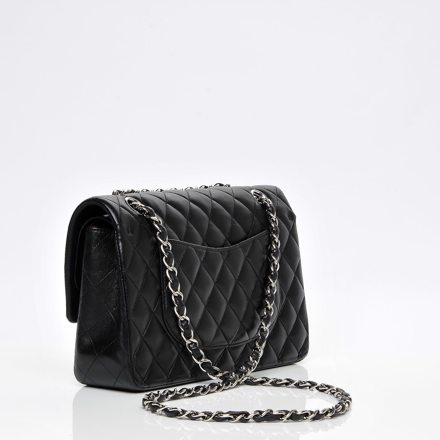 Chanel Lambskin Quilted Medium Double Flap Black 3 of 6